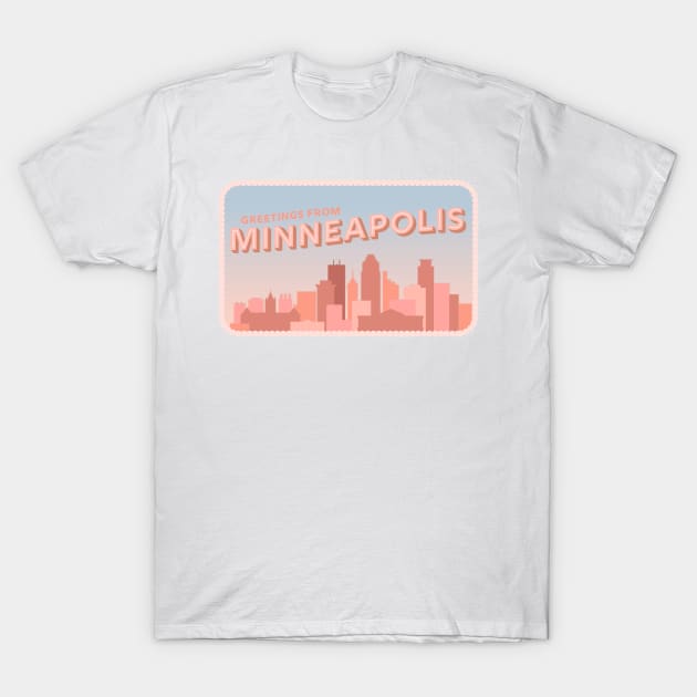 Greetings From Minneapolis Minnesota Retro Day T-Shirt by sydneyurban